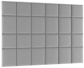 Zestaw 24 paneli tapicerowanych QUADRATTA 240x180 jasnoszary ELTAP