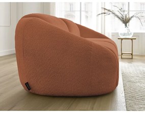 Pomarańczowa sofa z materiału bouclé 230 cm Tina – Bobochic Paris