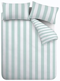 Miętowa pościel dwuosobowa 230x220 cm Cove Stripe – Catherine Lansfield