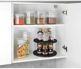 Czarny organizer na przyprawy Wenko Lazy Susan