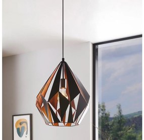 Eglo 49878 - Lampa wisząca CARLTON 1 1xE27/60W/230V