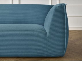 Niebieska sztruksowa sofa 242 cm Giorgia – Bobochic Paris