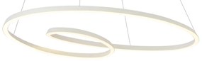 Skandynawska lampa wisząca beżowa 60 cm z możliwością 3-stopniowej regulacji ściemniania LED - CircuitSkandynawski Oswietlenie wewnetrzne