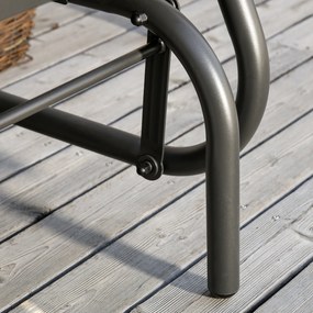 Outsunny krzesło bujane 75 cm x 66 cm x 85 cm