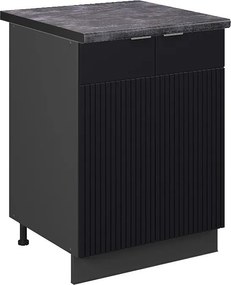 Szafki kuchenne czarne paski 60x60x82 fame-line