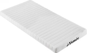 Zestaw rama z żebrowym spodem + 7-strefowy materac z pianki 25 kg/m STELO KIDS o grub. 12 cm marki Ysmée – 90 × 190 cm