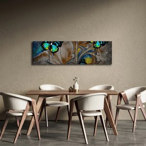 Obraz - Jasne motyle na zdjęciu (170x50 cm)