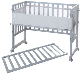 Szare łóżeczko 90x45 cm – Roba