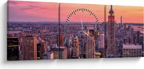 Obraz - Nowy Jork (z zegarem) (90x30 cm)