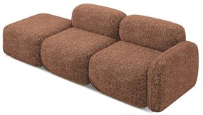 Pomarańczowy/brązowy szezlong modułowy (prawostronny) Ailani – Makamii