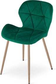 Krzesło do jadalni MANGO VELVET, zielone