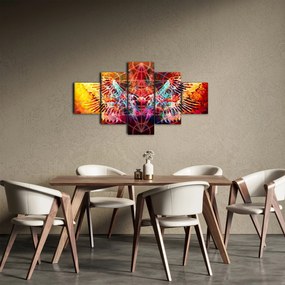 Obraz - Merkaba ze skrzydłami, abstrakcja (125x70 cm)