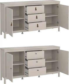 Komoda pokojowa z szafkami i szufladami Madrid 3+2, kaszmir mat