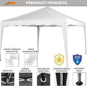 Namiot ogrodowy INSTENT BASIC - 3 x 3 m, biały