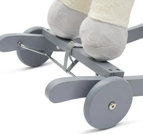 Baby Mix Huśtawka z melodiami i kółkami Unicorn biały, 64 x 35 x 60 cm