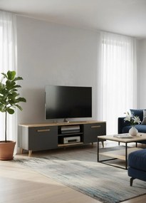 Antracytowa Szafka Pod Telewizor Na Nóżkach Z8-N52