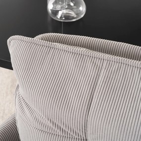 Krzesło Tapicerowane Obrotowe do Salonu CITY Szare Sztruksowe Nowoczesne