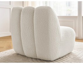 Biały fotel z materiału bouclé Janissaire – Bobochic Paris