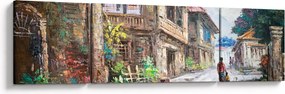 Obraz filipińskiej wioski, Azja (170x50 cm)