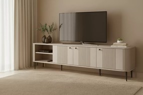 Szafka RTV Vesper 3D 187 cm - kaszmir / czarne nogi
