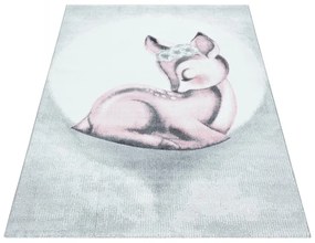 Dywan dziecięcy Bambi  różowo-kremowy 120 cm x 170 cm