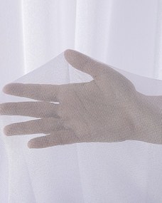 Firana na taśmie wave kolor biały tkanina półprzezroczysta, połyskliwa, strukturalna