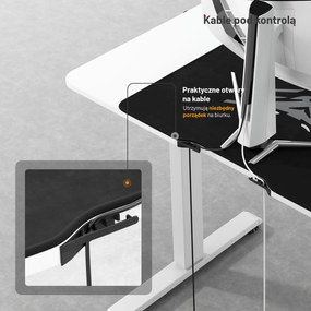 Biurko z regulacją wysokości Diablo X-Tensio 1100 białe