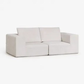 Sofa Modułowy 2-częściowy Z Tkaniny Chenille, Pakowany Próżniowo Norridge Szenila Kremowy Beż - Sklum
