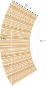 Outsunny Rolka Chodnikowa Ścieżka Ogrodowa, odporna na warunki atmosferyczne, drewno świerkowe, 120 x 47 x 1 cm, Natur