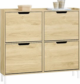 SoBuy Szafka na buty z 4 drzwiami FSR100-N