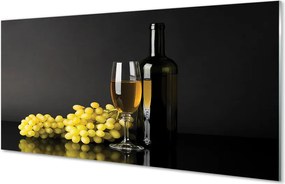 Panel szklany do Kuchni Wino w Otoczeniu Owoców