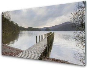 Panel Szklany do Kuchni Most nad Cichym Jeziorem