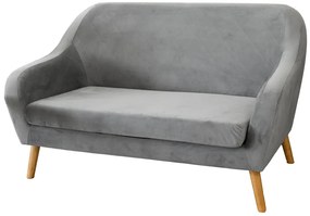 Szara 2-osobowa sofa CORANTI VELVET