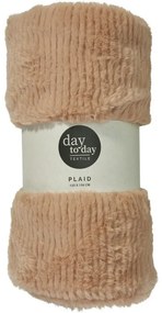 Koc Stripy jasnobrązowy, 150 x 120 cm