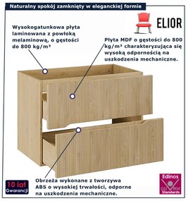 Wisząca szafka pod umywalkę dąb Cremona N9-C02