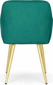 Zestaw 2 zielonych krzeseł w stylu glamour N6-K35