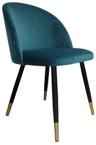 Zestaw krzeseł CLAUDINE 1 VELVET GOLD 2 szt morskie ATOS