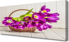 Obraz canvas Rustykalny Bukiet w Koszyku