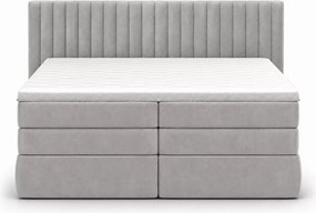 Łóżko kontynentalne Minoli 140x200 160x200 180x200 materac 7 stref 2 pojemniki na pościel tapicerowane