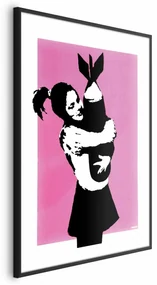 Plakat Bombowy uścisk 29,7x42 cm z ramą czarną z marginesem ARTGEIST B