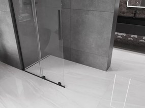 Mexen Velar L ścianka prysznicowa rozsuwana Walk-in 90 x 200 cm, transparent 8 mm, czarna - 871-090-003-03-70