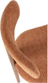 Ceglaste tapicerowane krzesła zestaw 2 szt. Nadia – MOME