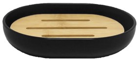 Czarna plastikowa mydelniczka Smart – douceur d'intérieur