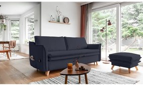 Ciemnoszara/antracytowa rozkładana sofa 225 cm Charming Charlie – Miuform