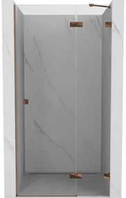 Mexen Lunar drzwi prysznicowe uchylne prawe 85 cm, transparent, różowe złoto - 834-085-000-60-00-P