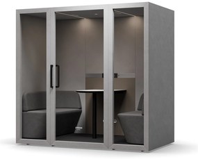 Budka akustyczna do biura INBOX 4-osobowa 2200 x 2200 x 1220 mm