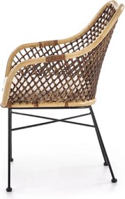 Rattanowe krzesło na metalowych nogach K336
