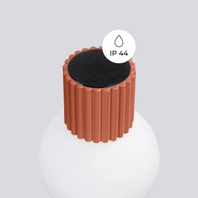 Kinkiet HALO ochra czerwona IP44 ryflowany SOLLUX  LIGHTING