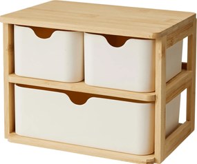 Organizer bambusowy z 3 szufladami LADEN, 19,5 x 15 cm