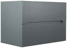 Szafka łazienkowa wisząca  ryflowana szara - 80 cm - PAVANI